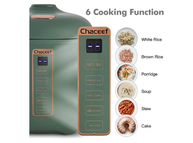 Chaceef-Mini-Rice-cooker-6-Cooking function