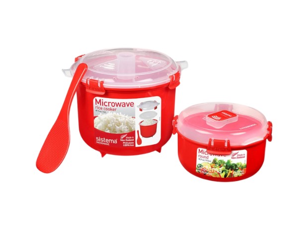 Sistema-Microwave-Rice-Cooker-and-Steamer-Bowl-for-Vegetables-with-Steam-Release-Vent