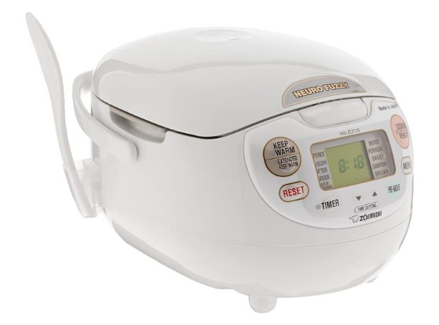 Zojirushi NS-ZCC10 Neuro Fuzzy Cooker, 5.5-Cup uncooked rice cooker / 1L, White