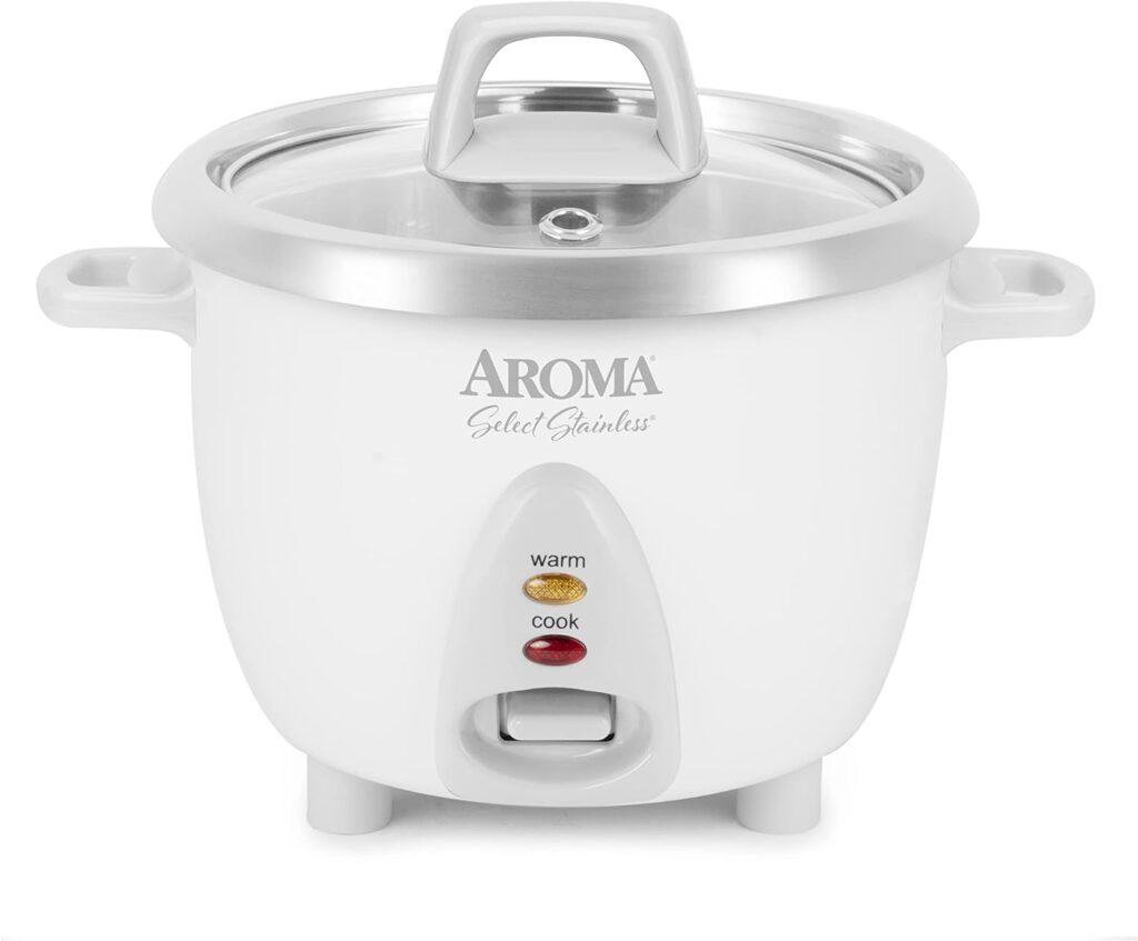 Aroma Housewares rice cooker with stainless steel inner pot