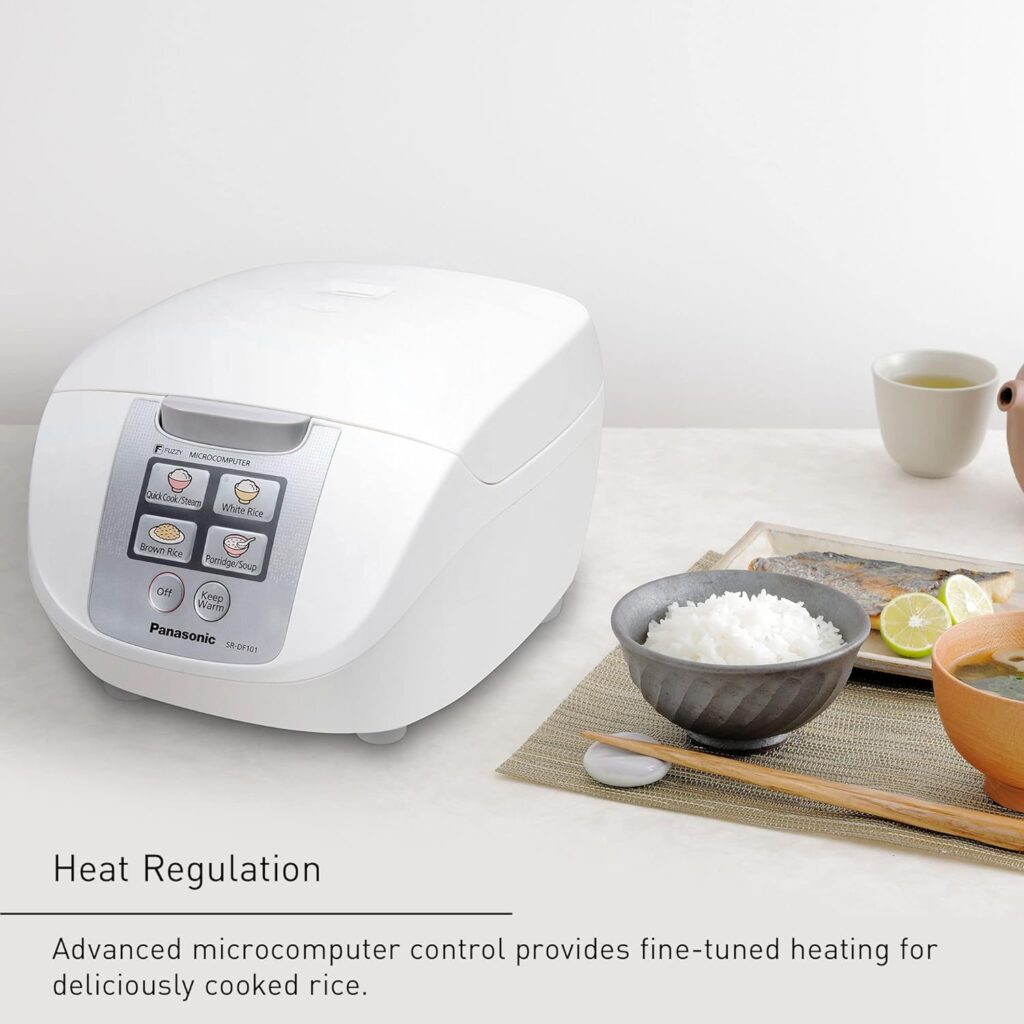Panasonic 5 Cup (Uncooked) Rice Cooker with Fuzzy Logic and One-Touch Cooking system